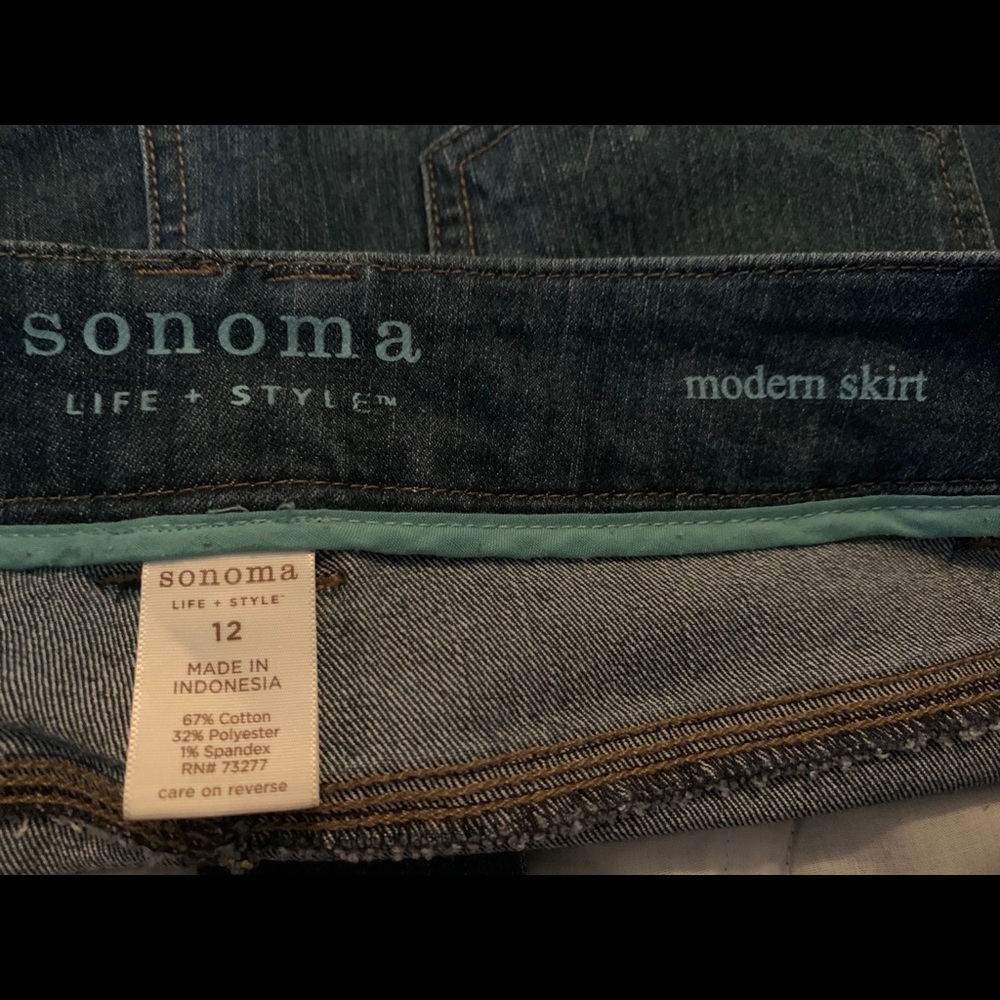 NWOT Sonoma Denim Skirt, Size 12 🌻🌻 - Picture 4 of 5